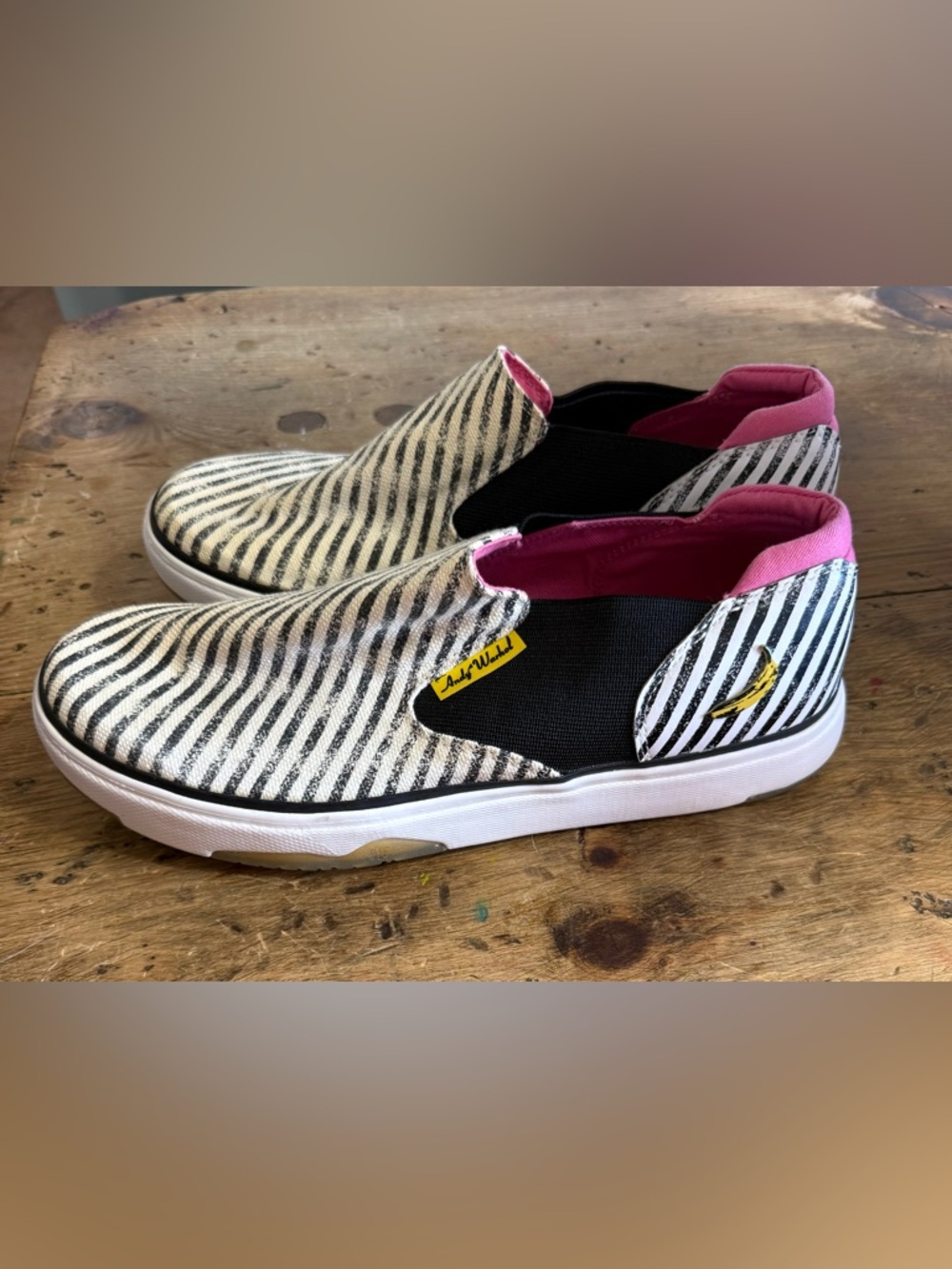 RARE Royal Elastics Andy Warhol Striped Numbered Sneakers Men’s Size 11